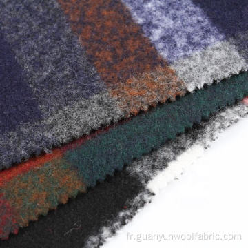 Tissu polyester à carreaux tissés en laine à carreaux